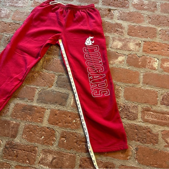 Gildan Men's XL WSU Washington State Cougars Red & white Joggers sweatpants - Picture 9 of 14